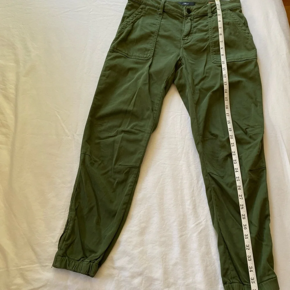 Mavi Ivy Mid Rise Slim Cargo Pants in Green Women's 30 - Picture 5 of 10